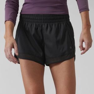 Athleta Mesh Racer Run Shorts